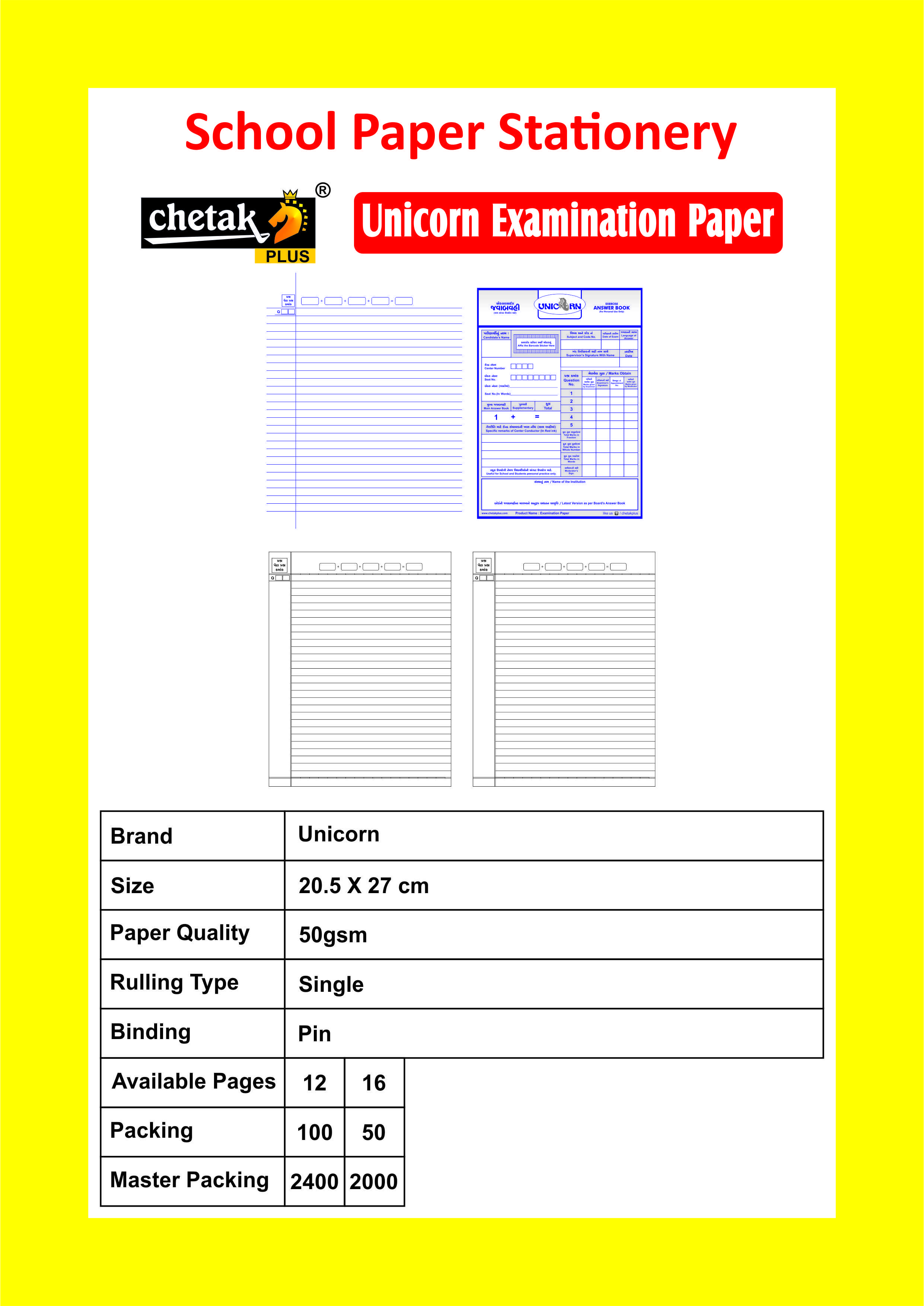 Unicorn Examination Paper