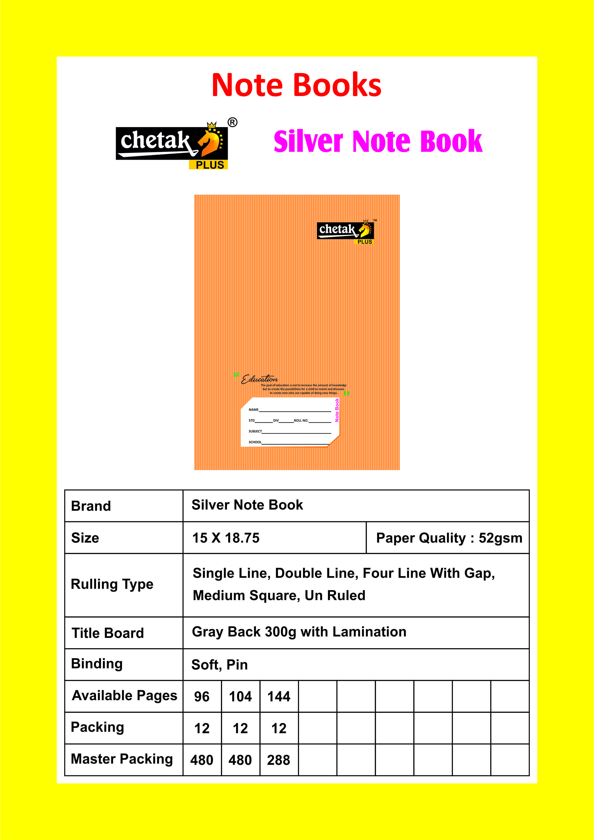Silver Note Book